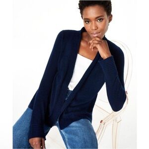 CHARTER CLUB Cardigan Women’s Cashmere and Silk Back Open Front Sweater NWT
